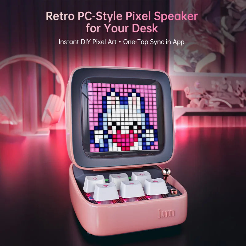 Divoom Ditoo-Pro Bluetooth Speaker - Pixel Art LED Alarm Clock