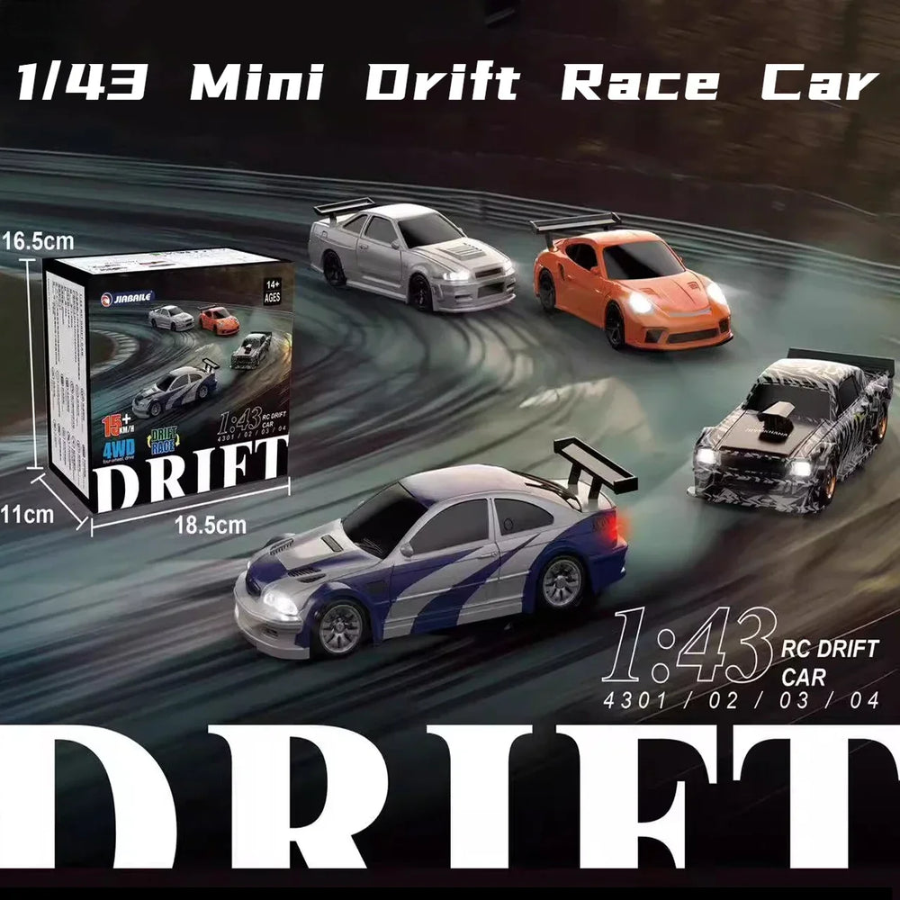 Mini RC Drift Car - 1/43 4WD High-Speed Racing Model