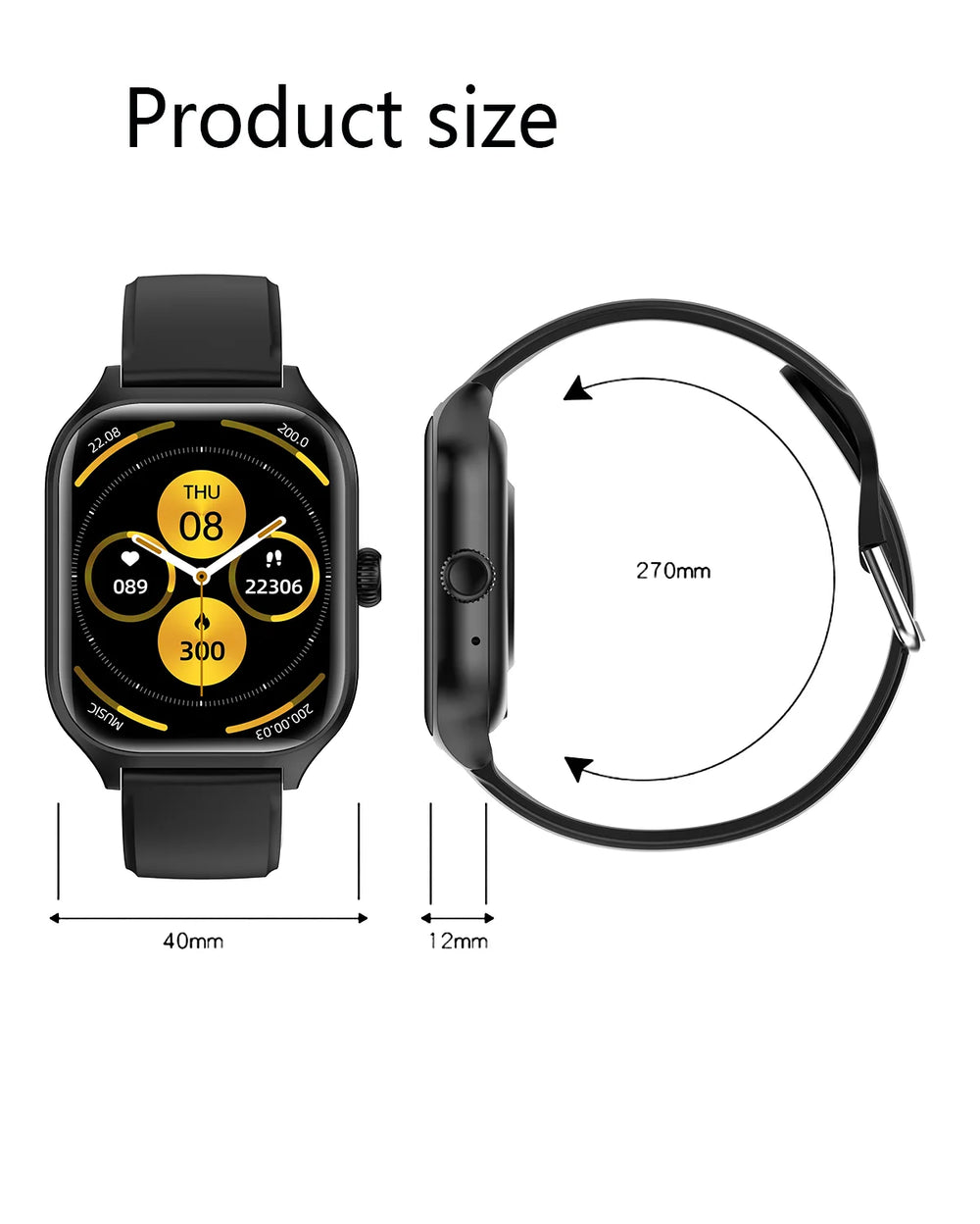PHONEPACE C20 Smartwatch - 1.77" HD Display with Bluetooth Calling