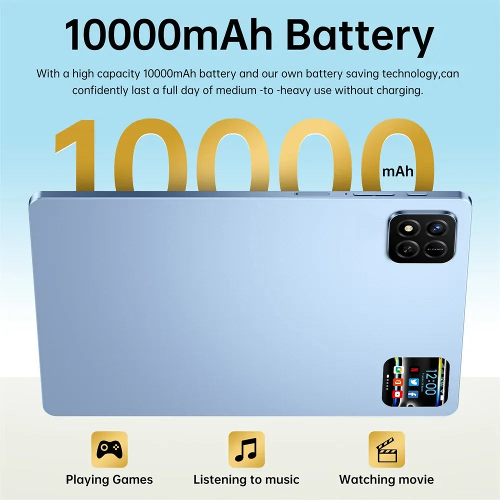 Tablet Protective Case - 10.1" Shock-Absorbing Silicone Cover