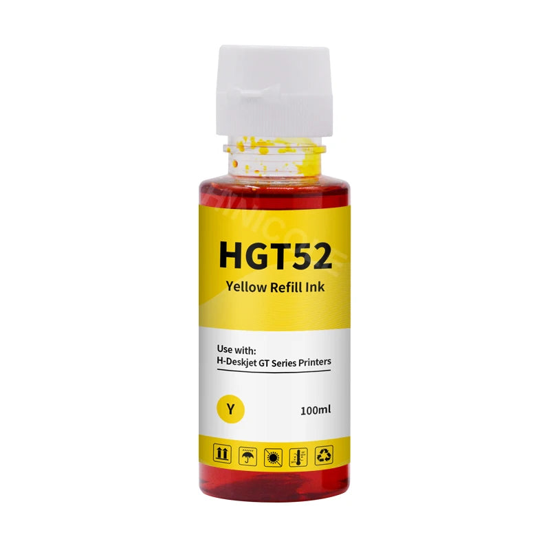 GT51 GT52 Dye Ink Bottle Set - Compatible Refill for HP Tank Printers