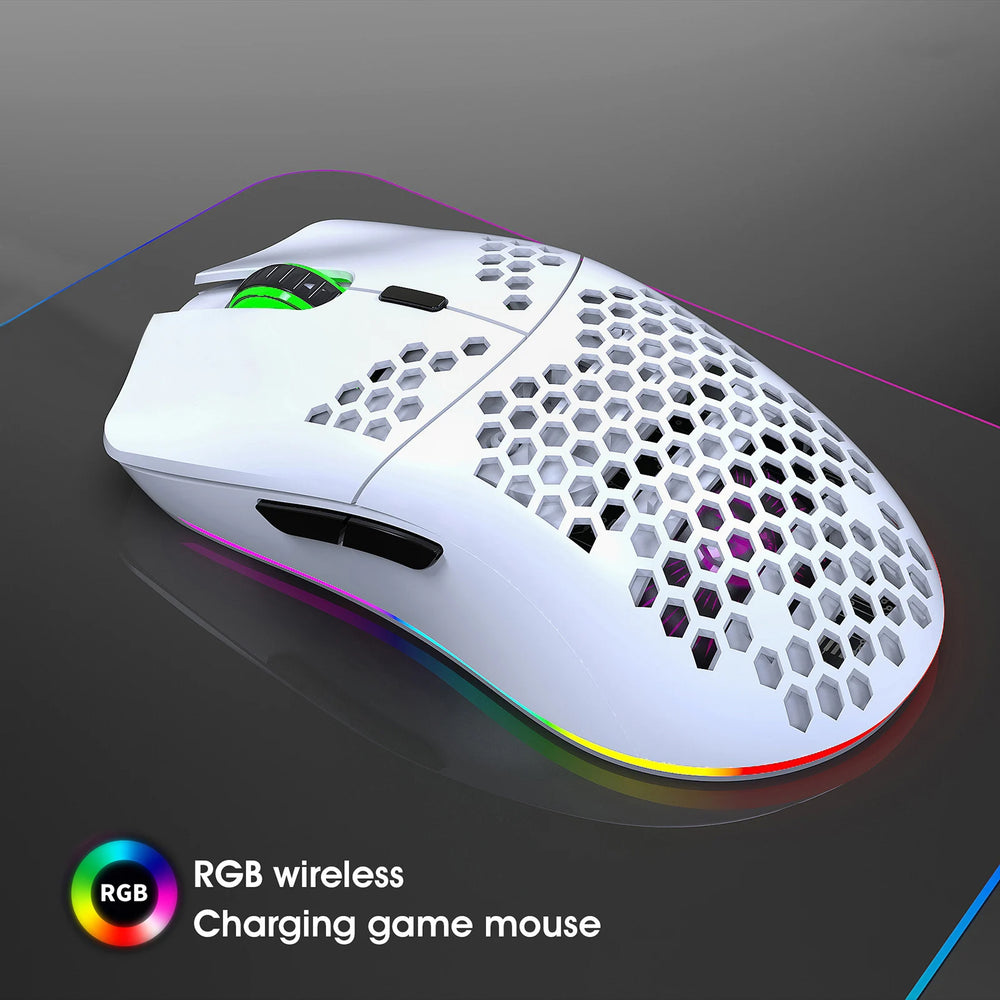HXSJ T66 Wireless Gaming Mouse - RGB Lighting and Adjustable DPI