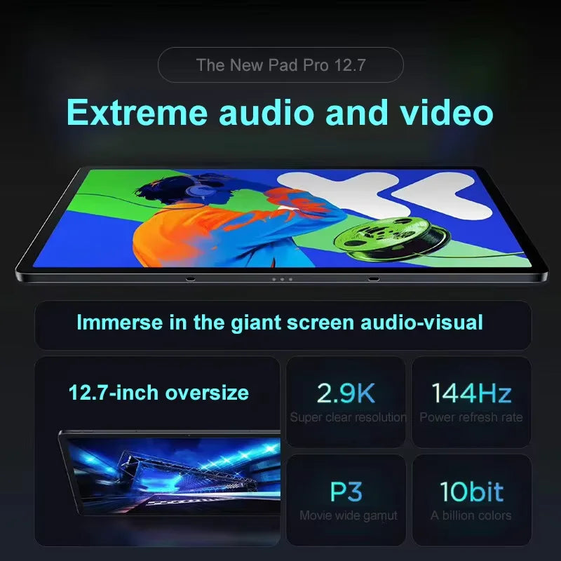Lenovo Xiaoxin Pad Pro 12.7 Tablet - 2.9K 144Hz Performance Display