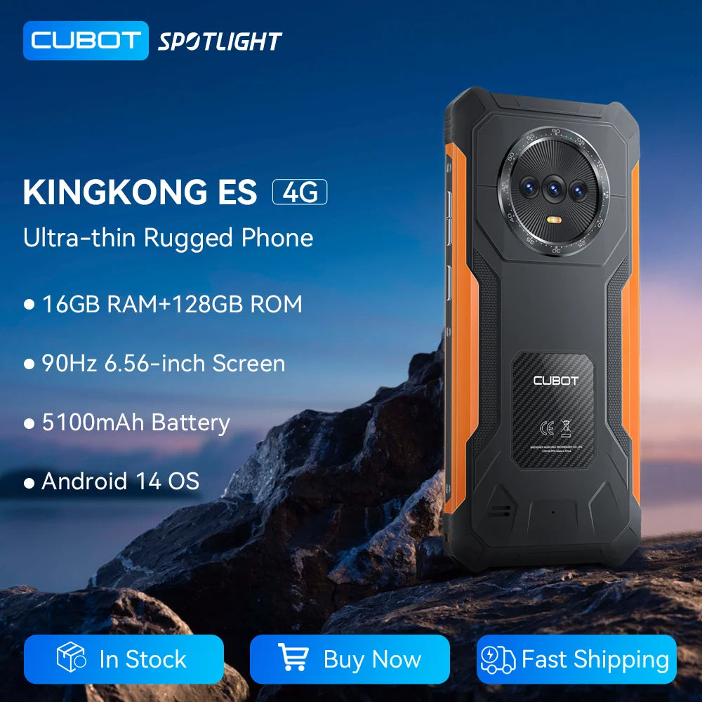 Cubot King Kong ES Smartphone - 6.56 inch display 90 Hz, 16MP camera