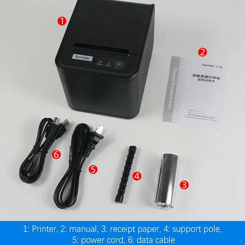 Xprinter 80mm POS Receipt Printer - USB/LAN with Auto Cutter