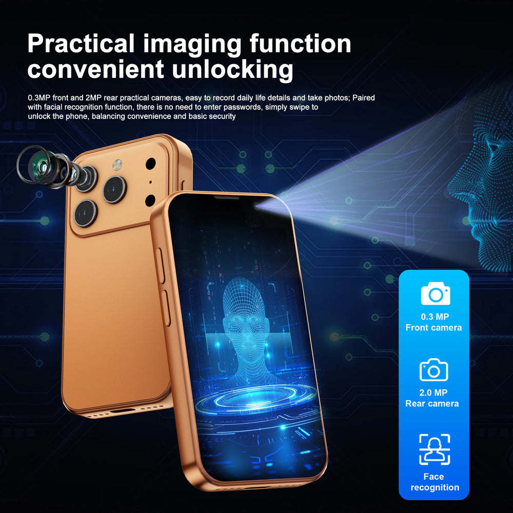 SERVO Mini Smartphone - 3.0" Display, Face Unlock and Pocket-Size Design