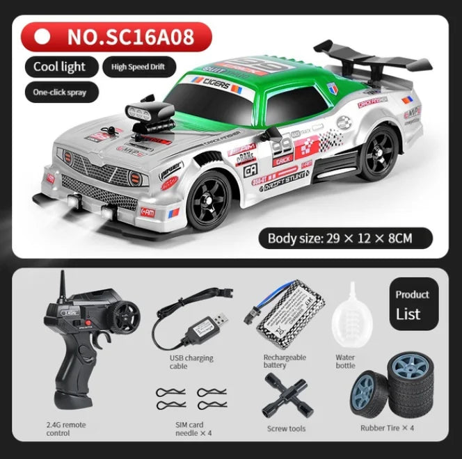4WD RC Drift Car - High-Speed Stunt Vehicle with Lights