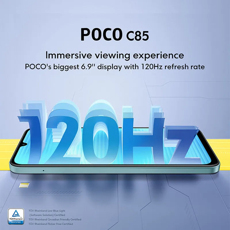 POCO C85 Global Version - 6.9" display, 50MP camera and 6000MAH battery