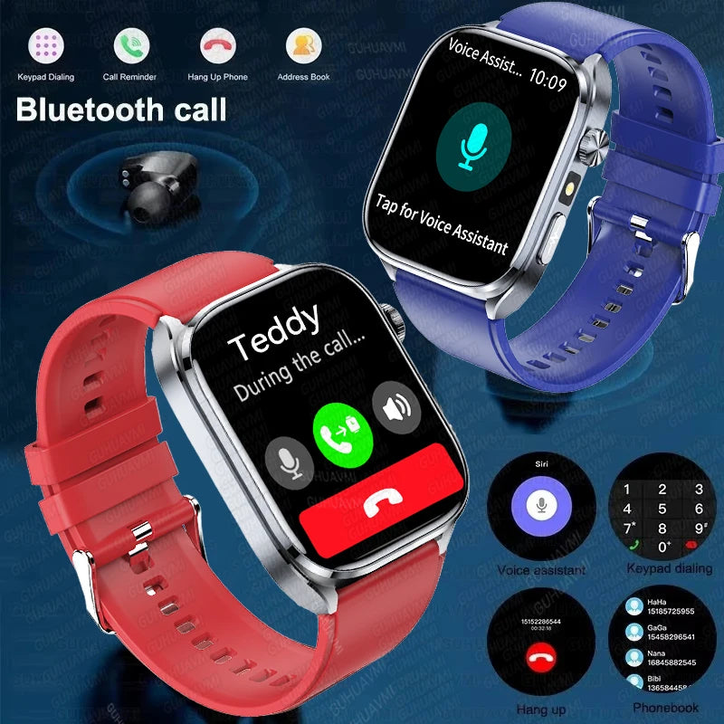 ECG Health Smart Watch - Blood Pressure, BT Calling and Wellness Tracking