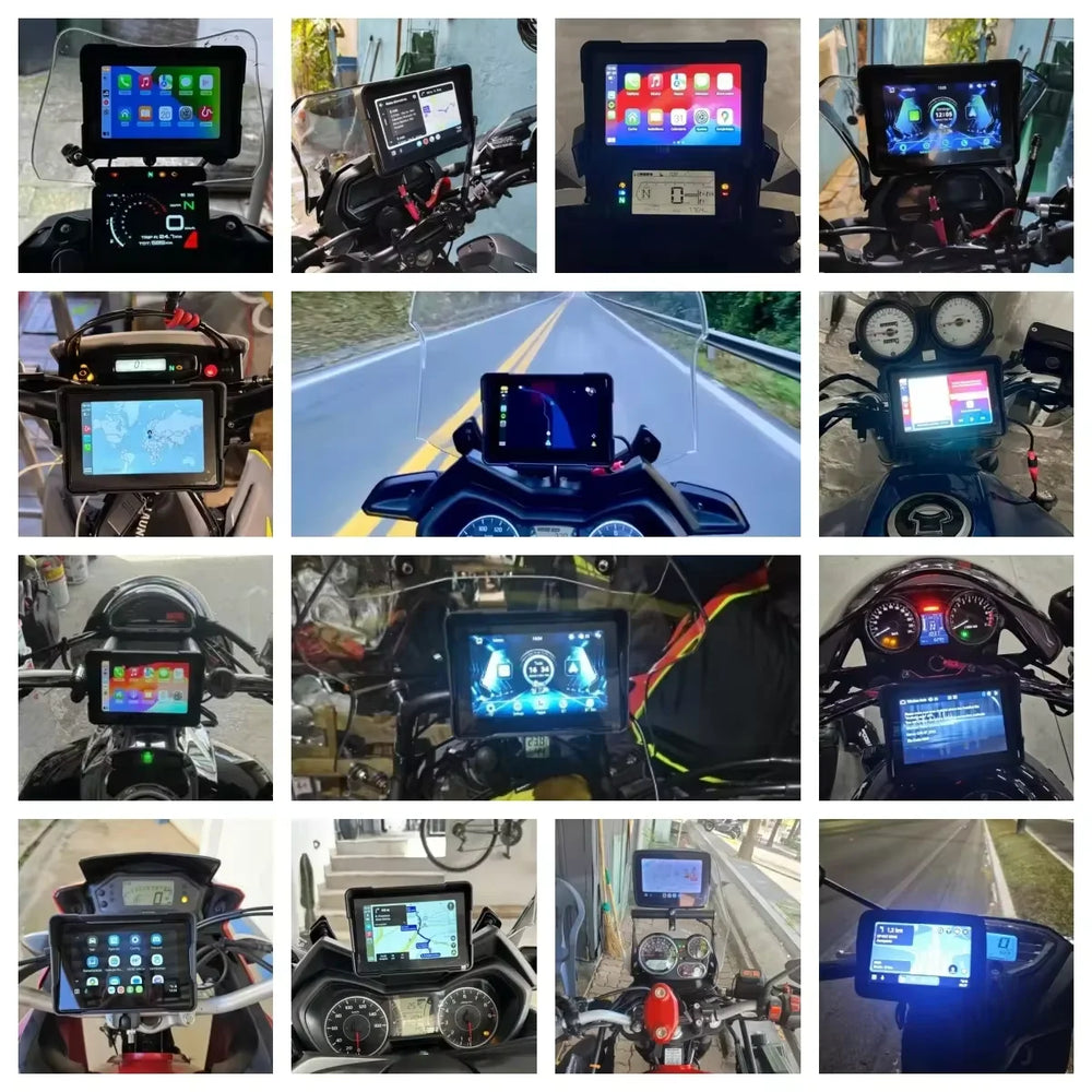 5"/7" 2K Portable Motorcycle DVR GPS Navigator - 5" screen and Android Auto