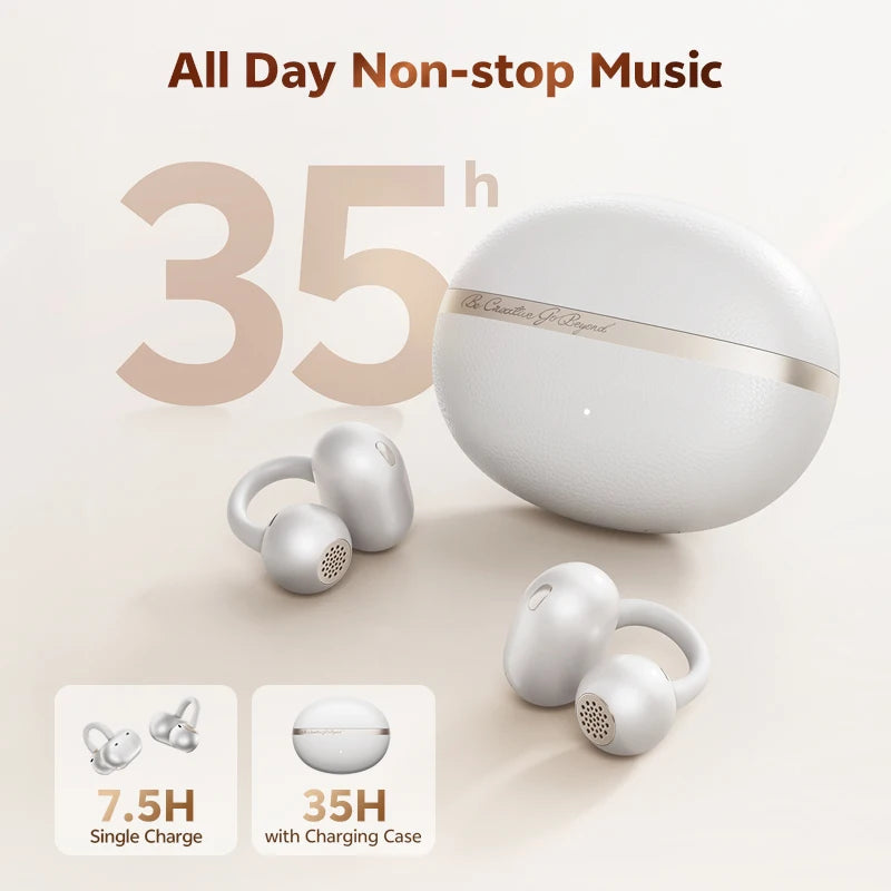 QCY Crossky C50 Open Ear Earbuds - Bluetooth Other, 35 playtime and open-ear comfort