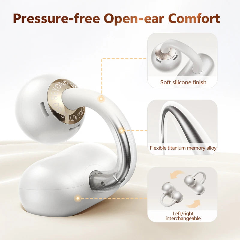 QCY Crossky C50 Open Ear Earbuds - Bluetooth Other, 35 playtime and open-ear comfort