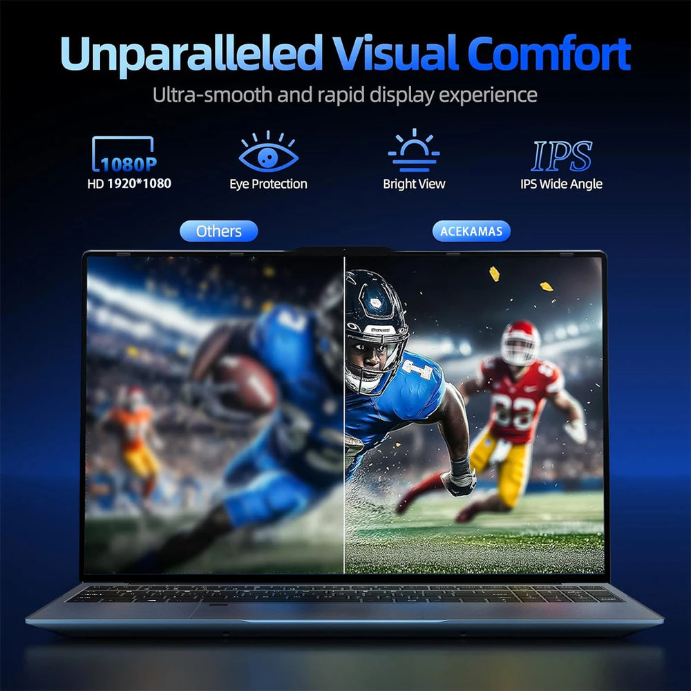 ACEKAMAS 2025 Gaming Laptop - Intel Core i9, 4K Display and 16GB RAM