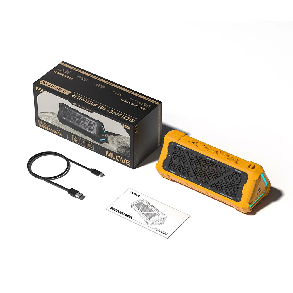 MLOVE P3 Bluetooth Speaker - 49W output, Bluetooth 5.3, Yes waterproof