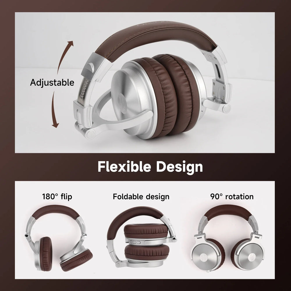 Oneodio Upgrade Pro C Headphones - Bluetooth 5.2, 110Hrs playtime and Hi-Res audio