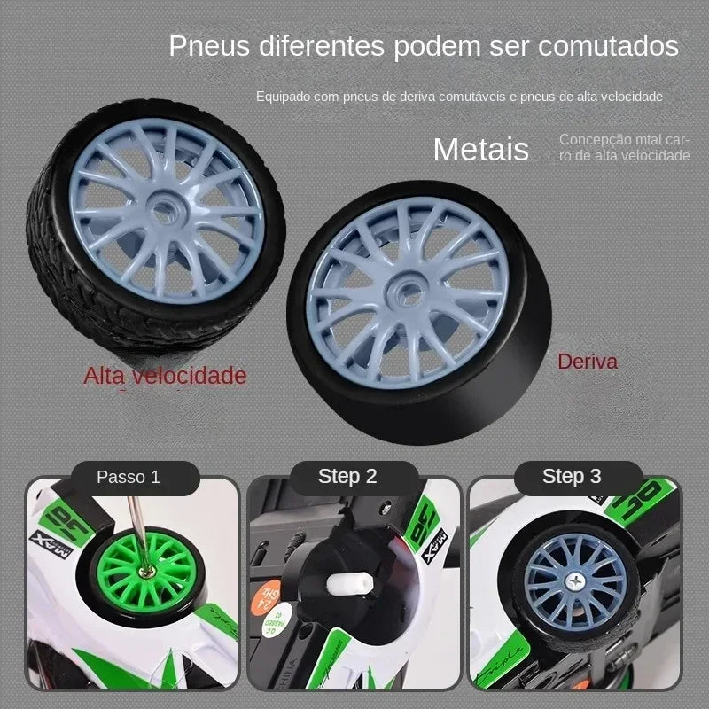 4WD RC Drift Car - LED Racing Model with Remote Control