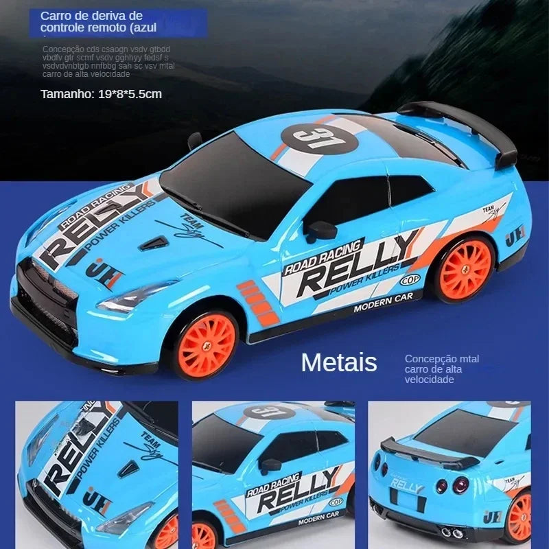 4WD RC Drift Car - LED Racing Model with Remote Control