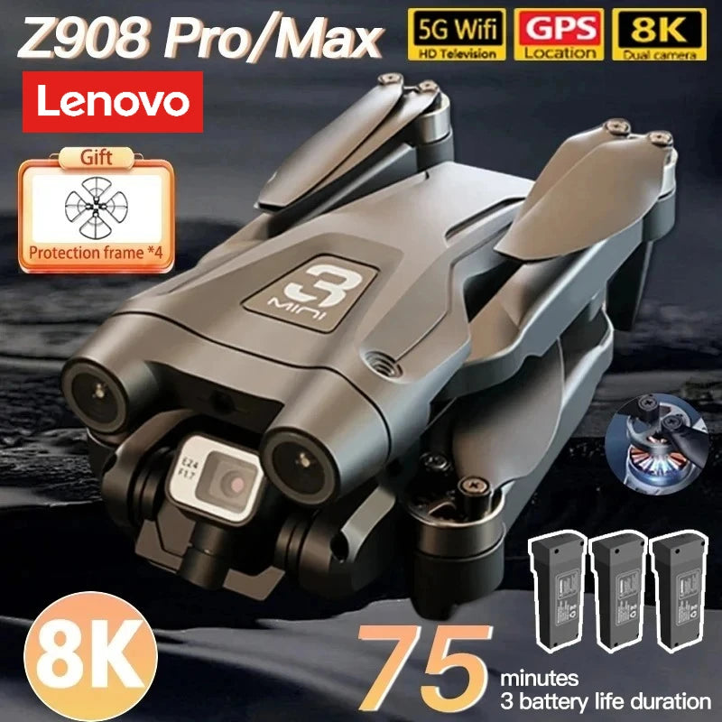 Lenovo Z908 Pro Max GPS Drone - 8K Camera and Obstacle Avoidance