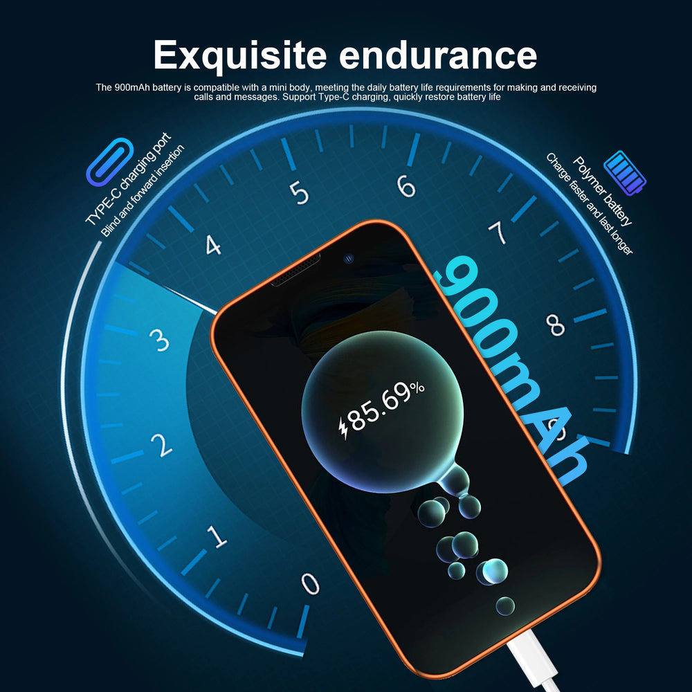 SERVO Mini Smartphone - 3.0" Display, Face Unlock and Pocket-Size Design