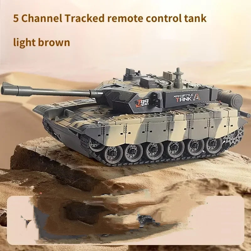 RC Battle Tank - 4-Channel Crawler with Rechargeable Power
