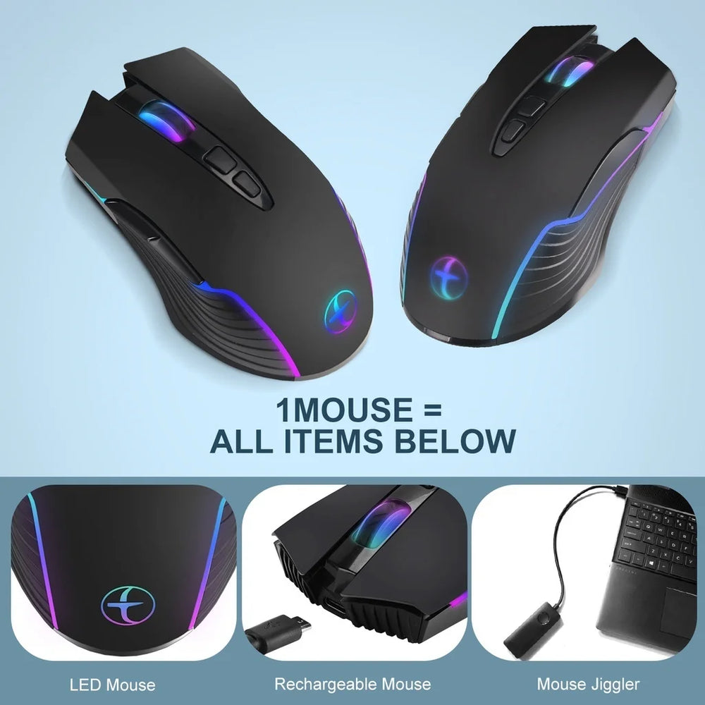 Rechargeable Silent Wireless Mouse - Type-C Plug and Play for Laptops