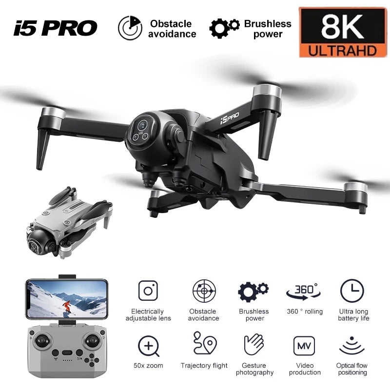 I5 Pro Drone - 8K camera, obstacle avoidance and 5G WiFi FPV