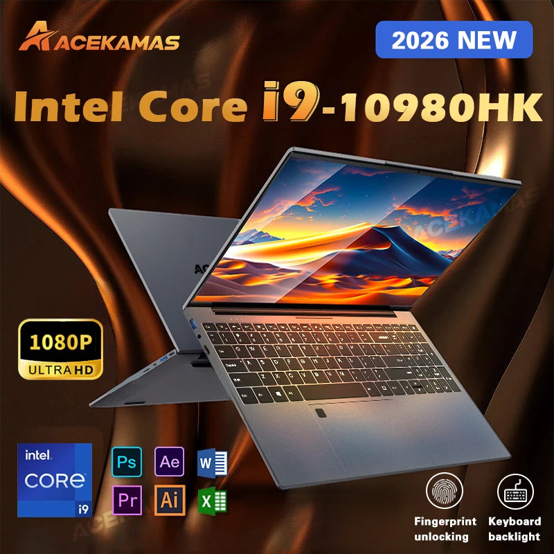 ACEKAMAS 2026 Laptop - Intel Core i9, 16GB RAM and 1TB SSD
