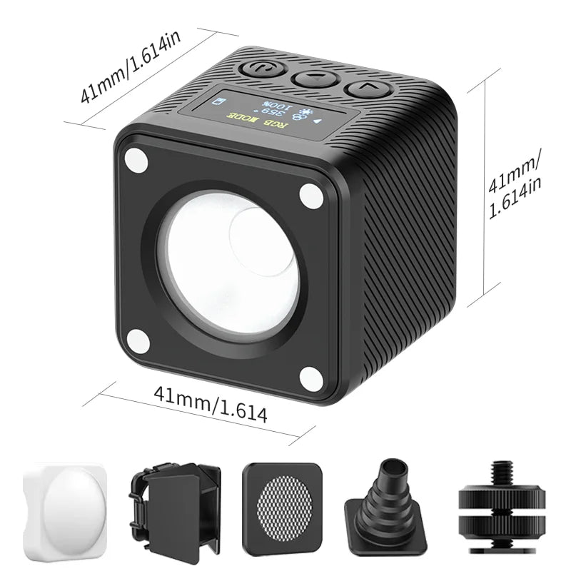 Ulanzi L2 RGB Mini COB Video Light - Magnetic Fill Light with Diffuser