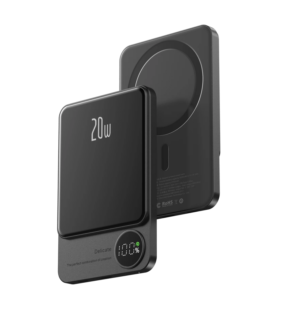 Portable 10000mAh Power Bank - 10000mAh capacity, 20W fast charge
