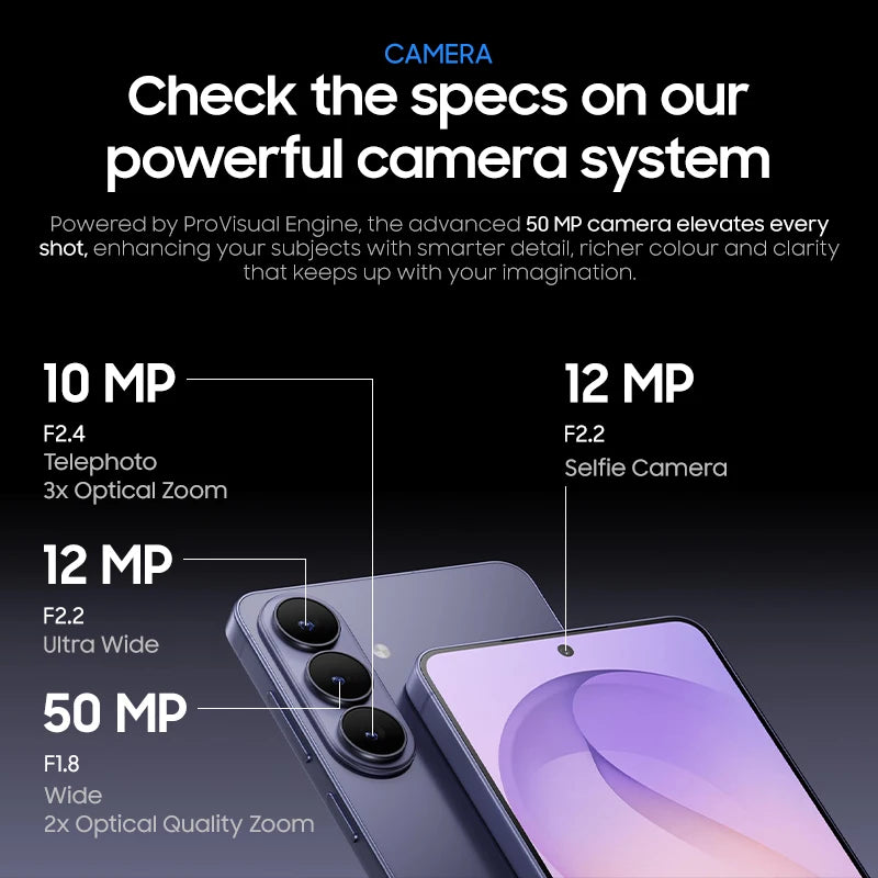 2026 Samsung Galaxy S26 5G - 6.3" OLED, 50MP camera and 4300 battery