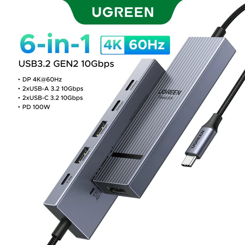 UGREEN USB-C Docking Station - 12-in-1 Hub with HDMI, DP and Ethernet