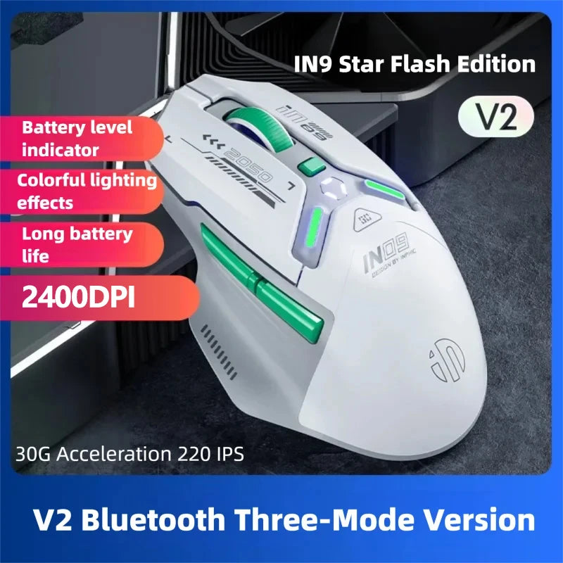 Inphic IN9 Wireless Gaming Mouse - Rechargeable RGB with 12000 DPI