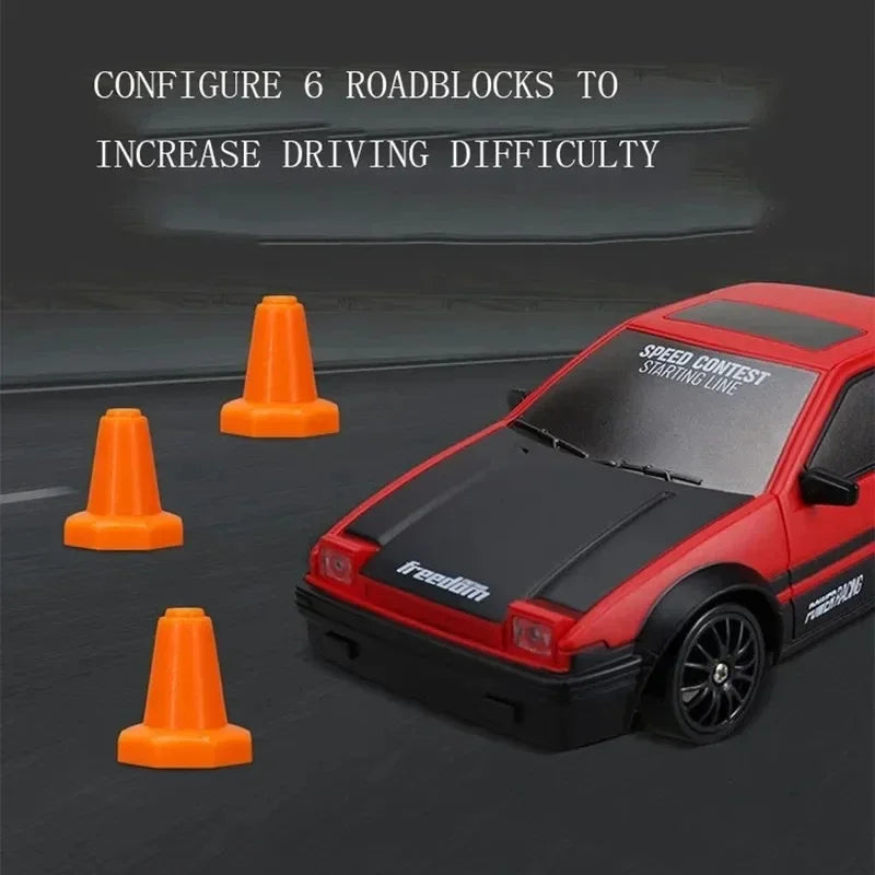 4WD RC Drift Car - LED Racing Model with Remote Control