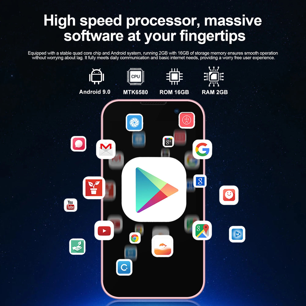 SERVO Mini Smartphone - 3.0" Display, Face Unlock and Pocket-Size Design