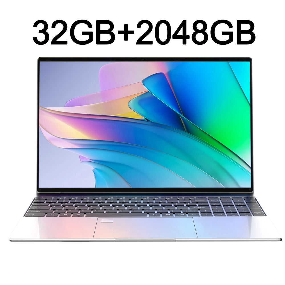 Lightweight 15.6" Laptop - Intel UHD Graphics, 1920x1080 60 Hz display and 32 GB RAM and 2TB SSD