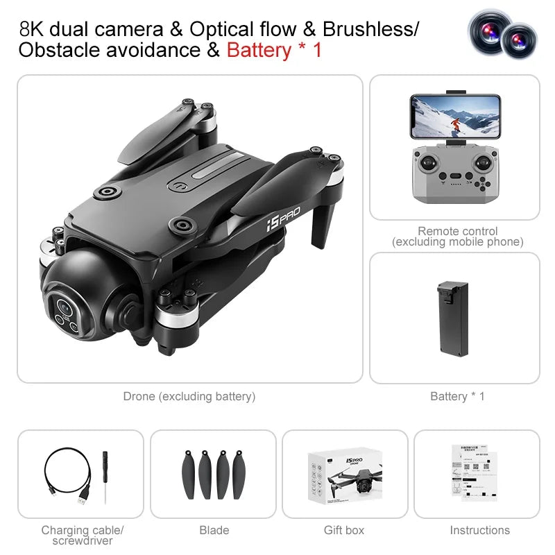 I5 Pro Drone - 8K camera, obstacle avoidance and 5G WiFi FPV