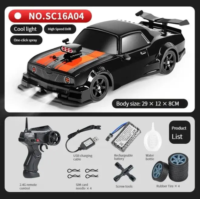 4WD RC Drift Car - High-Speed Stunt Vehicle with Lights