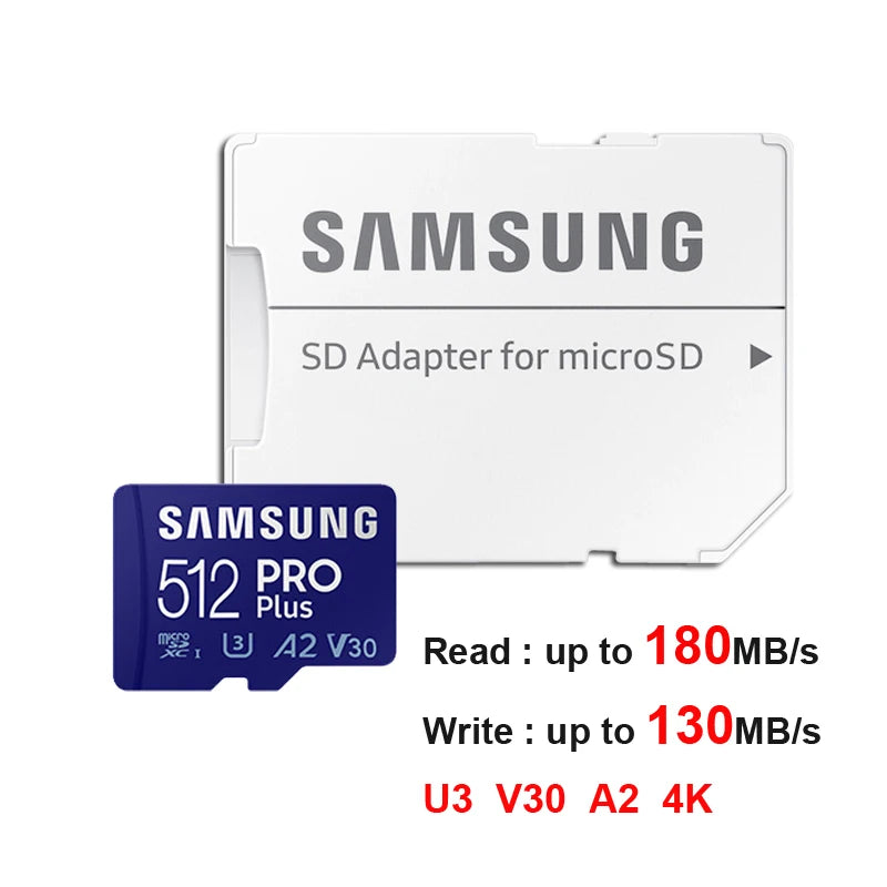 Samsung EVO microSDXC Card - U3 V30 High-Speed Memory for 4K Video