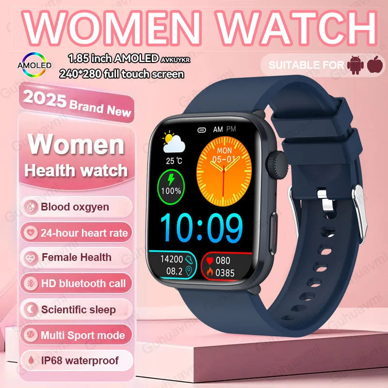 AI Health Smartwatch - HRV, NFC, Blood Pressure and Sports Tracking