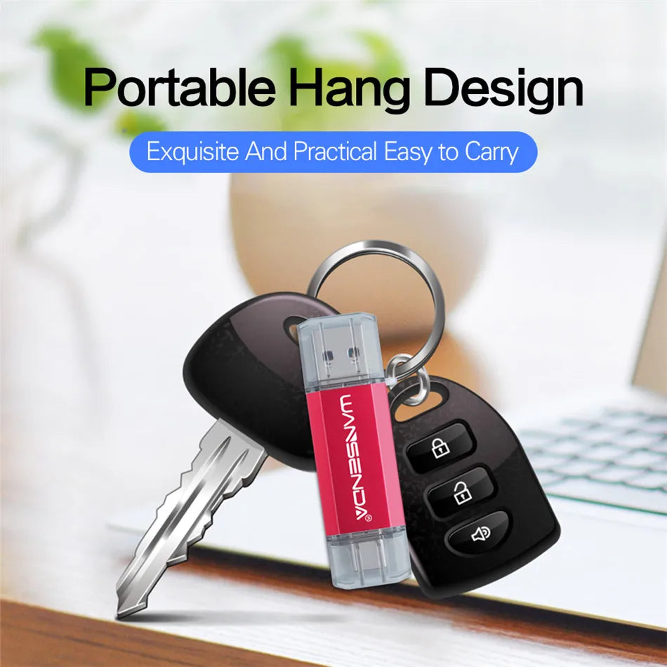 OTG USB 3.0 Flash Drive - Dual USB and Type-C Portable Storage