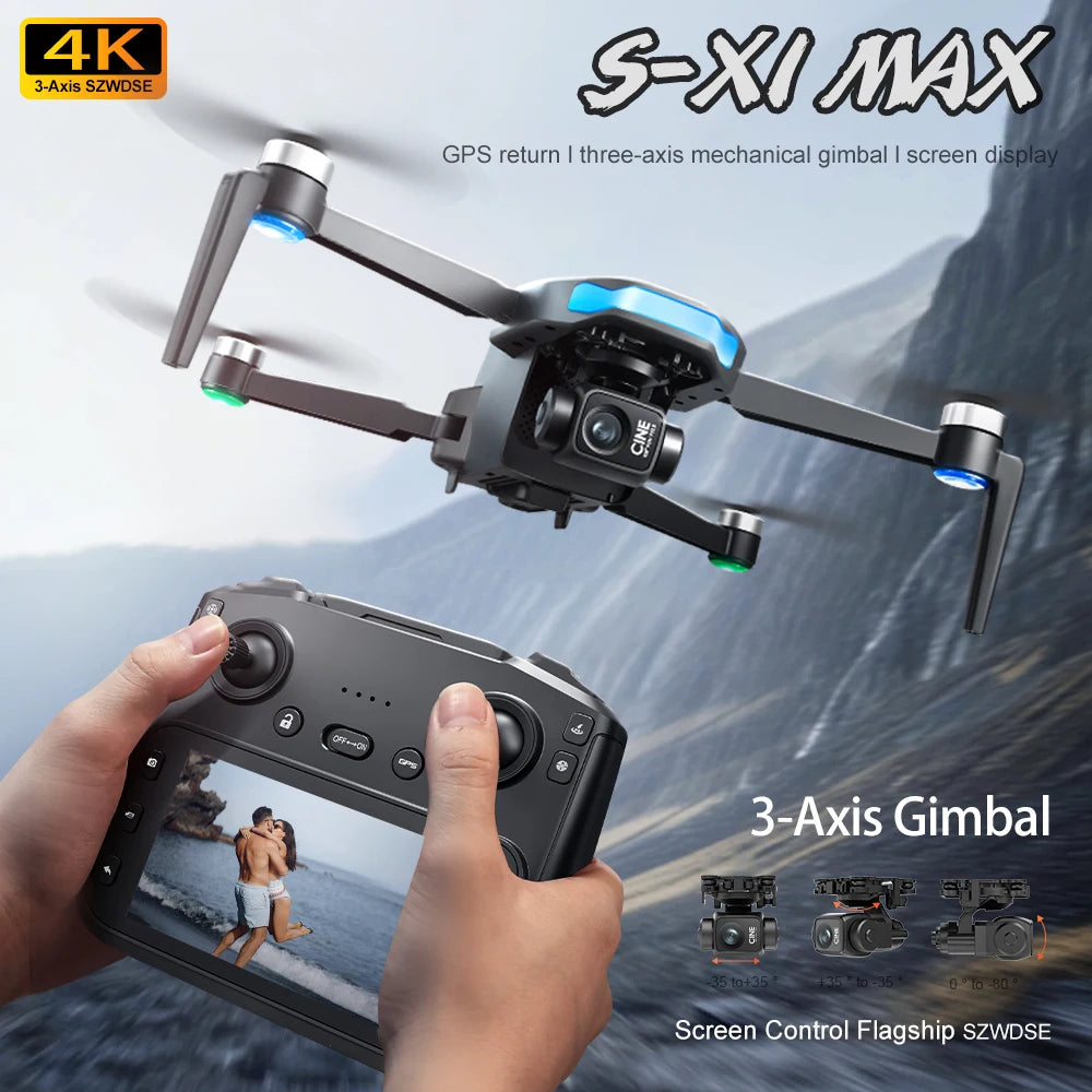 S-X1 MAX 4K Professional Drone - 4K camera, GPS control and gimbal stabilization