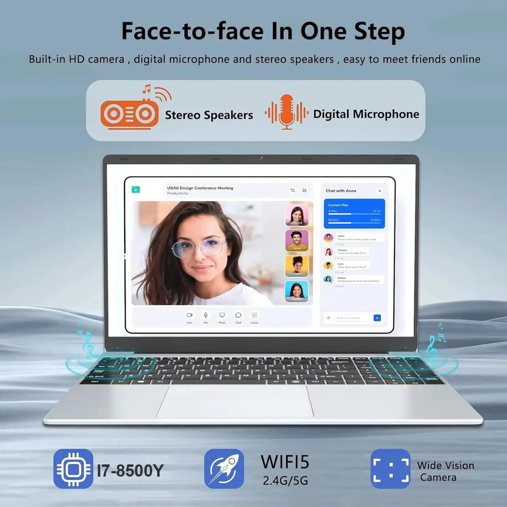 15.6" Portable Laptop - Intel Core i7, 16GB RAM and 1TB SSD