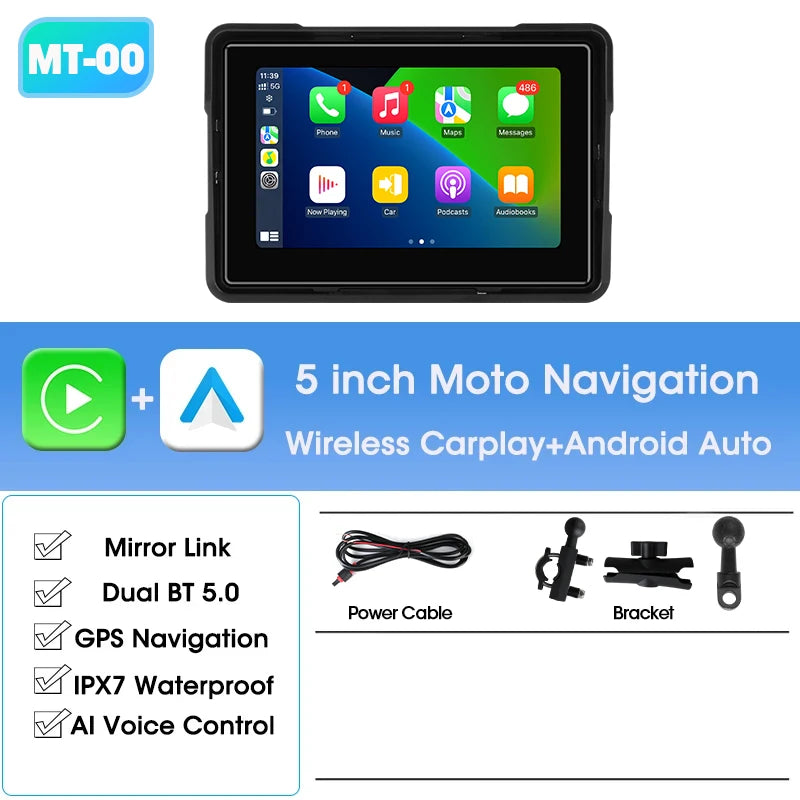 Jansite 5/7 inch Portable GPS Navigator - 5 inch/7 inch screen, wireless CarPlay and Android Auto