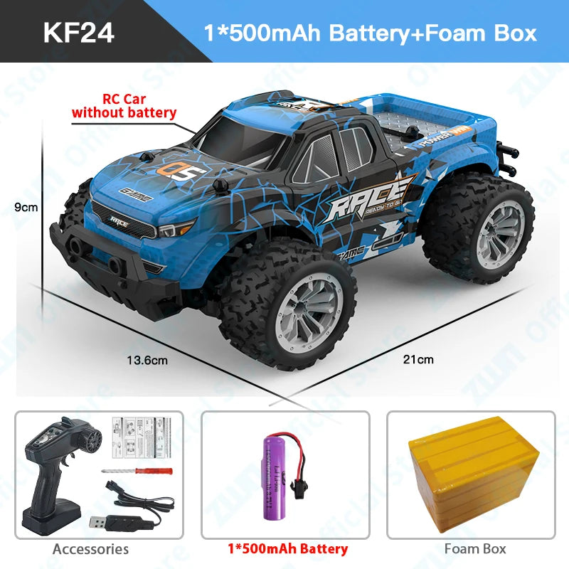 2WD Off-Road RC Climbing Car - LED Adventure Vehicle