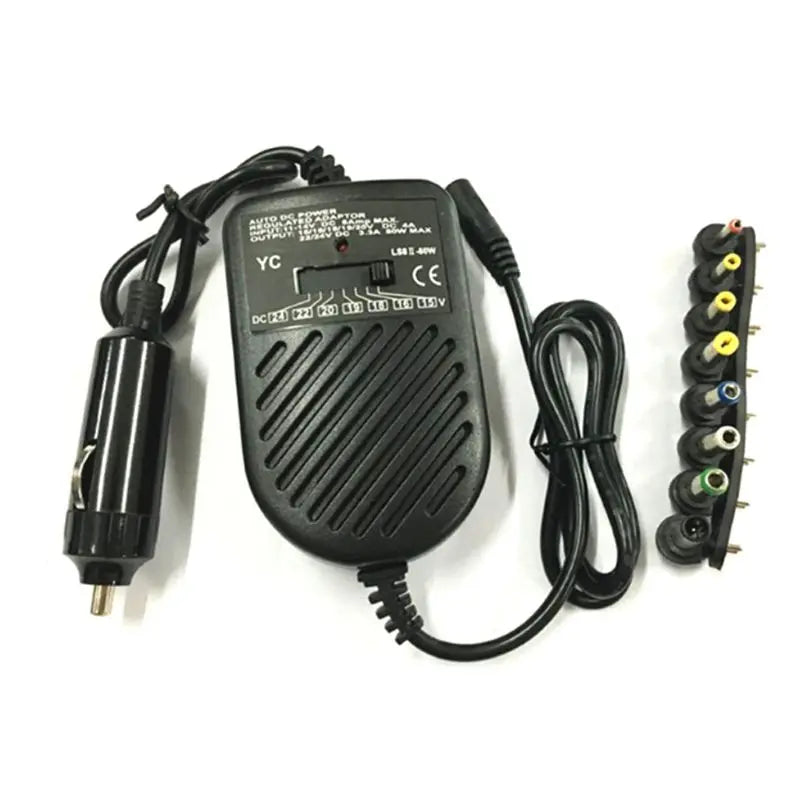 80W Universal Car Laptop Charger - DC Power Adapter Set for Notebooks
