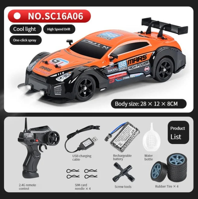 4WD RC Drift Car - High-Speed Stunt Vehicle with Lights