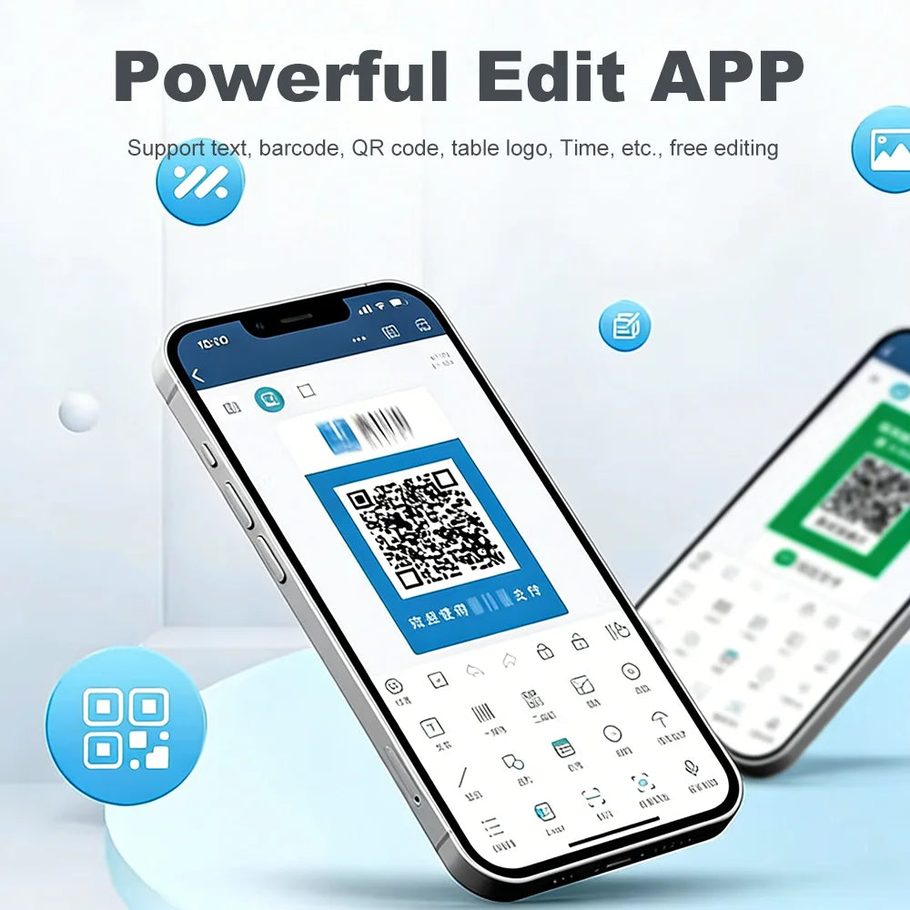 DETONGER DP30S Portable Thermal Label Printer - Bluetooth Sticker Maker