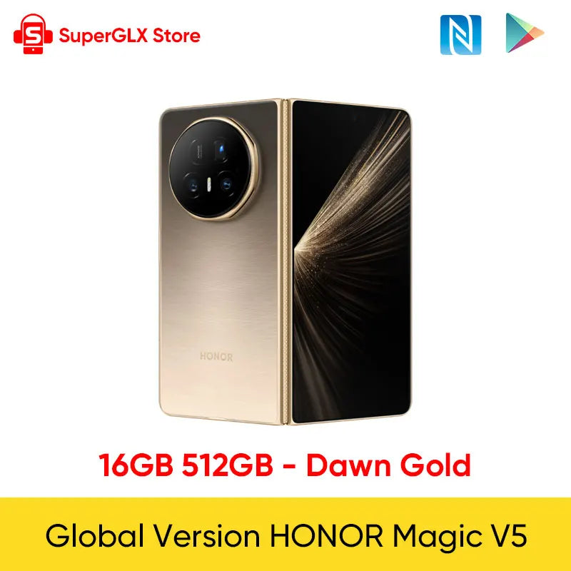 HONOR Magic V5 Global Version 5G Foldable - 7.95" OLED, 20 MP camera and 5820mAh battery