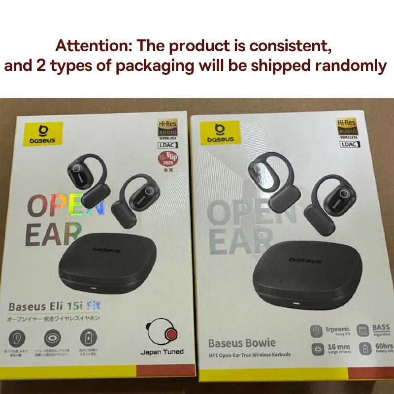 Baseus Bowie MF1/Eli 15i Fit Open-Ear Sport Earbuds - Bluetooth Bluetooth 5.4, 60Hrs playtime and open-ear comfort