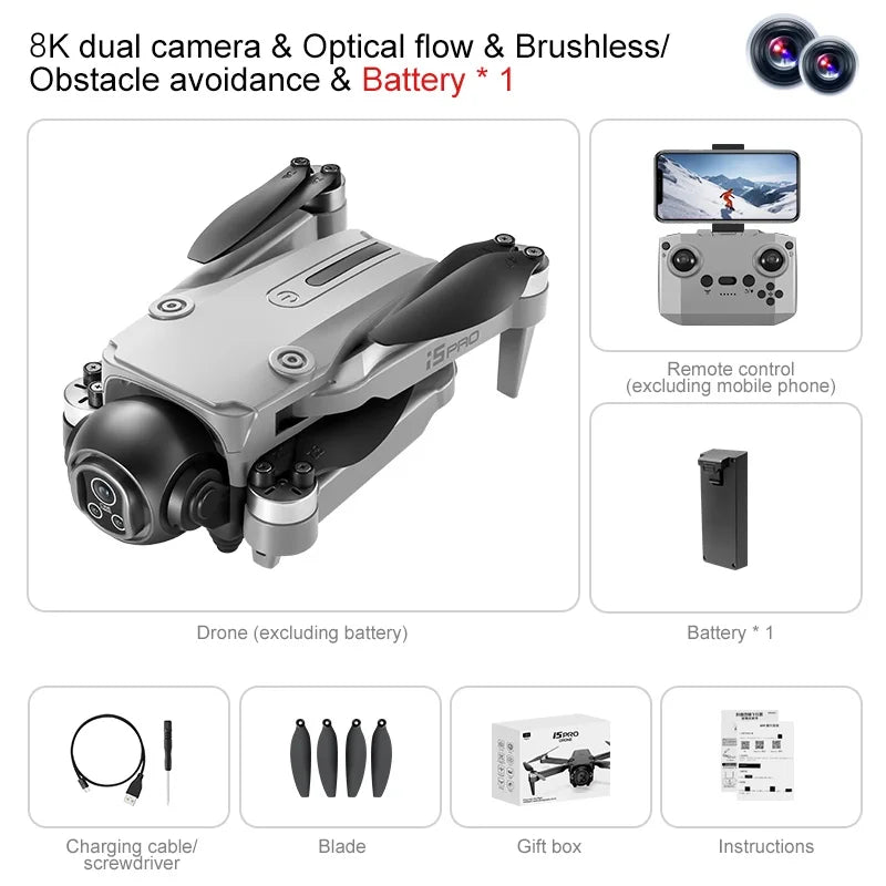 I5 Pro Drone - 8K camera, obstacle avoidance and 5G WiFi FPV